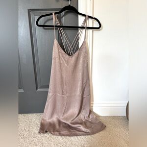Love Riche Satin Lavendar Mini Dress
